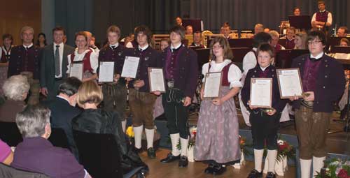 Konzert 2010: Ehrungen