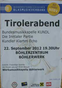 Plakat: Tirolerabend